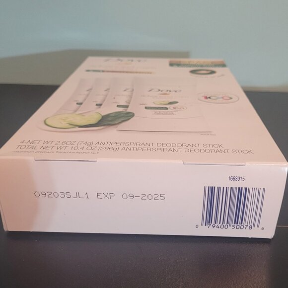 4 Dove Advanced Care Invisible+ Antiperspirant Deodorant Cucumber & Cactus Water - Picture 2 of 2